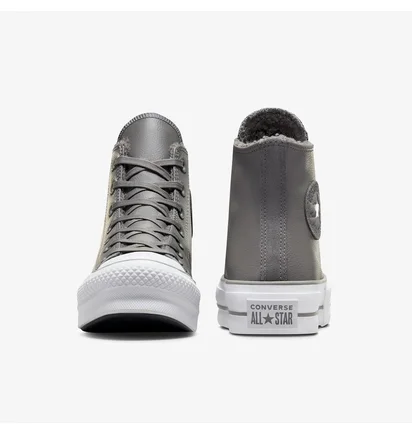 Кеды унисекс Converse Chuck Taylor All Star Lift Platform Leather Grey A05511C