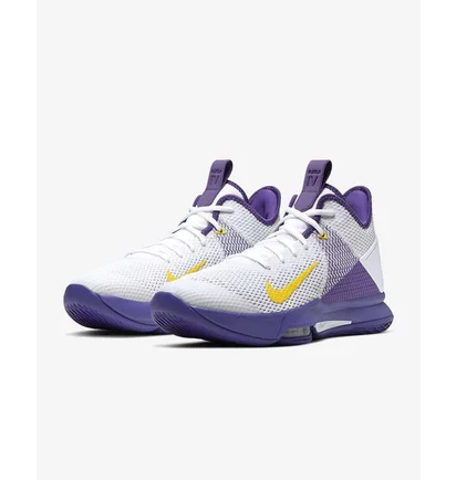 Кросівки чоловічі Nike Lebron Witness 4 White/Voltage Purple/Pure Platinum/Metallic Gold BV7427-100