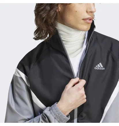 Спортивный костюм мужской Adidas Sportswear Woven Non-Hooded Track Suit Grey/Black IJ6072