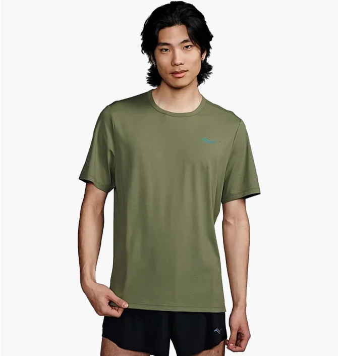Футболка мужская Saucony Endorphin Short Sleeve Olive SAM800394-OV
