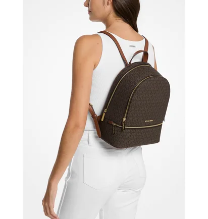 Рюкзак женский Michael Kors Rhea Medium Signature Logo Backpack Brown 35S5GRAB2B-BROWN-112874