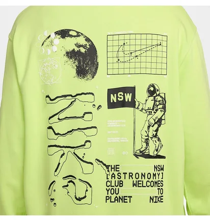 Худі чоловіче Nike Club Ft Moon Gfx Green HQ8594-736