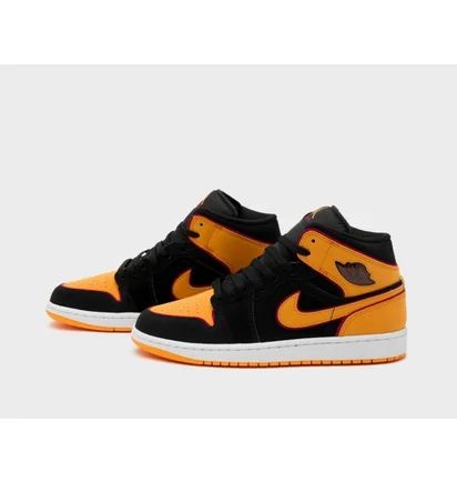 Кросівки чоловічі Air Jordan Air 1 Mid Black/Orange FJ4923-008