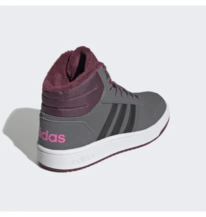 Кроссовки женские Adidas Hoops 2.0 Mid Grey/Bordo GZ7796
