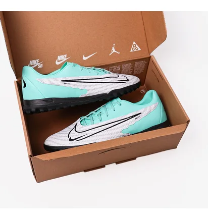 Сороконіжки унісекс Nike Phantom Gx Academy Tf White/Turquoise DD9477-300