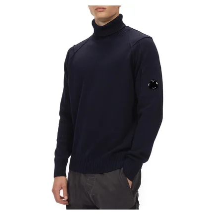 Свитер C.P. Company Knitwear - Turtle Neck Lambswool Black 11CMKN0888A-005504A