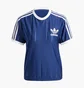 Футболка женская Adidas Adicolor 3-Stripes Pinstripe Blue IY7228