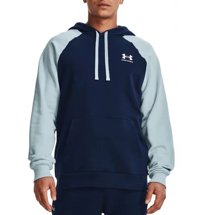 Худи мужское Under Armour Sweatshirt Rival Flc Colorblock Hd Blue 1366357-409