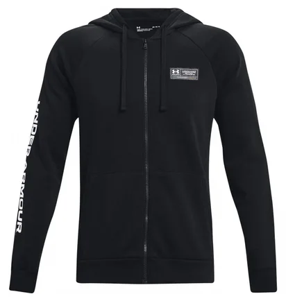 Толстовка мужская Under Armour Rival Fleece Chroma Full Zip Training Hoody Black 1370344-001