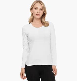 Лонгслів жіночий Kappa Manica Lunga Girocollo White K2601-BIANCO