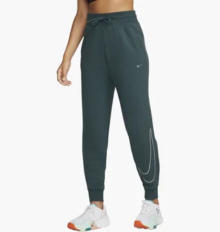 Штани жіночі Nike Dri-Fit One High-Waisted 7/8 French Terry Graphic Pants Turquoise FB5575-328