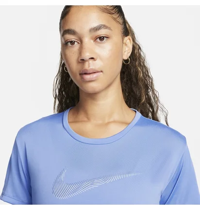 Футболка женская Nike Womens Dri-Fit Swoosh T-Shirt Light Blue FB4696-450