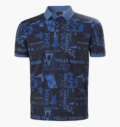 Поло мужское Helly Hansen Newport Polo Black/Blue 34304-585