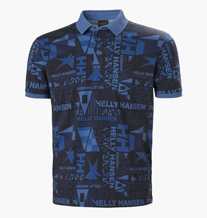 Поло мужское Helly Hansen Newport Polo Black/Blue 34304-585