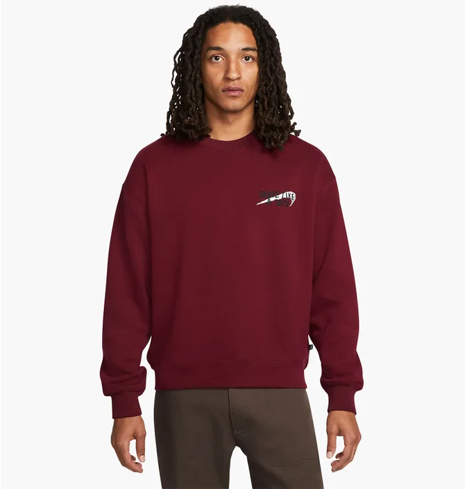Свитшот унисекс Nike Sb Skate Like A Girl Fleece Skate Crew Bordo DQ7306-638