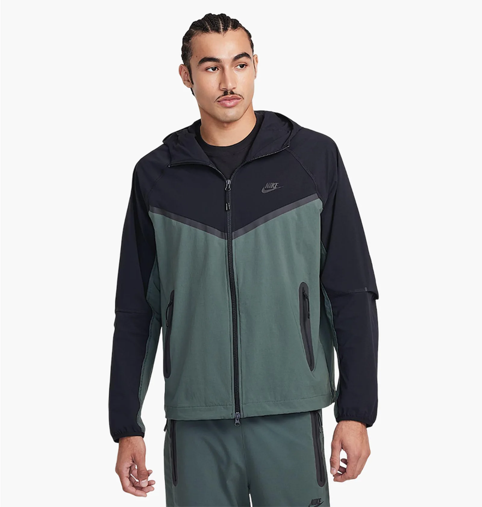 ᐉ Вітровка чоловіча Nike Tech Woven Black/Green HM7151-338
