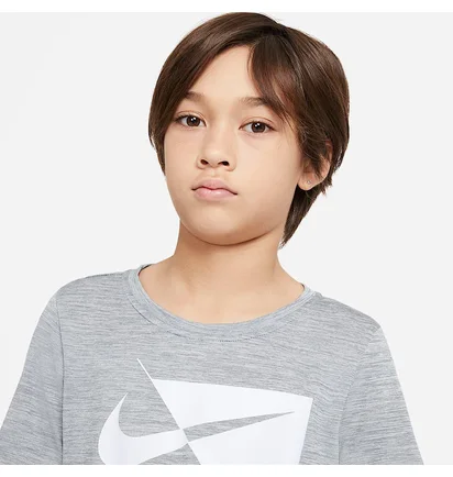 Футболка детская Nike Dri-Fit Hbr Ss Top Grey DA0282-084