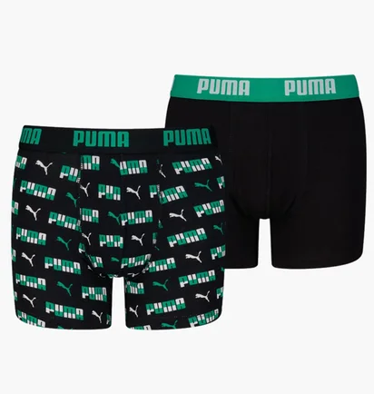 Трусы детские Puma Printed Boxer Black (2 шт) 938303-01