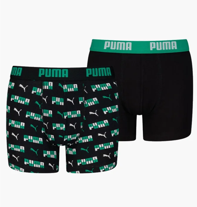 Трусы детские Puma Printed Boxer Black (2 шт) 938303-01