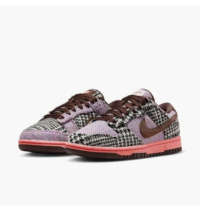 Кроссовки женские Nike Dunk Low X Harris Tweed Violet/Brown HQ5036-902