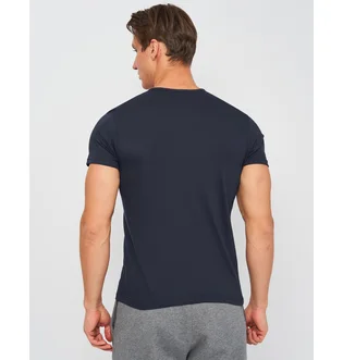Футболка мужская Kappa Mezza Manica Girocollo Con Stampa Logo Pet Blue K1335-BLUNAVY