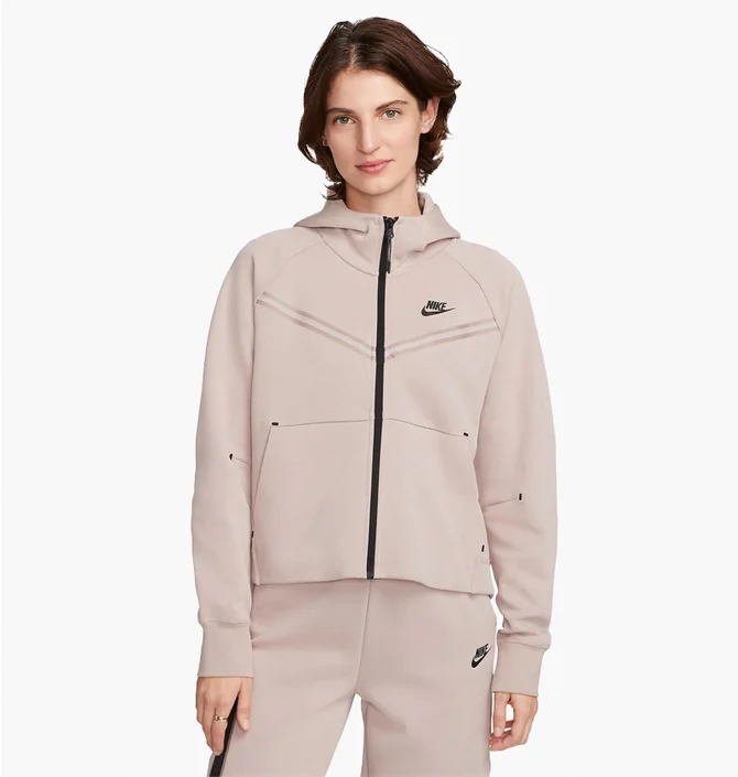 Толстовка жіноча Nike Sportswear Tech Fleece Windrunner Beige Cw4298-272
