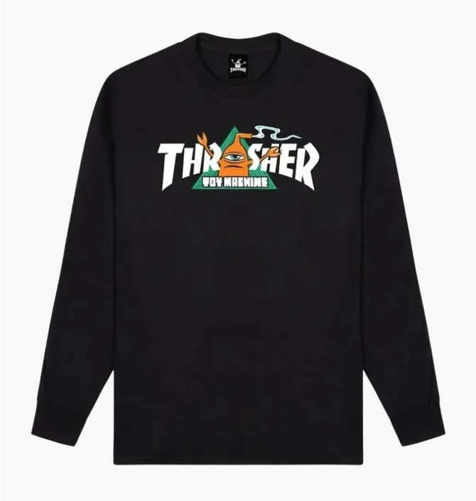 Свитшот мужской Thrasher Thr X Toy Machine Vortex Black 145588-BLA