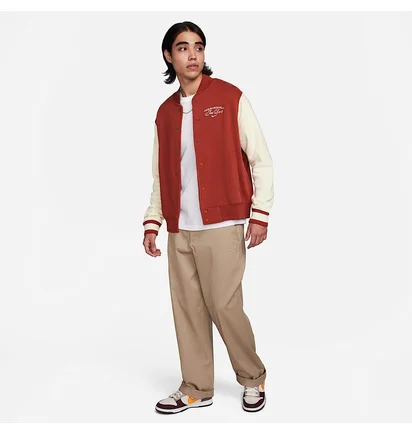 Бомбер мужской Nike Nsw Trend Varsity Jkt Flc Red HF0676-832