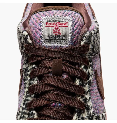 Кроссовки женские Nike Dunk Low X Harris Tweed Violet/Brown HQ5036-902