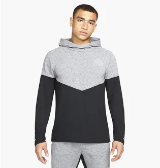 Худи мужское Nike Mens Running Hoodie Black/Grey DM4638-010