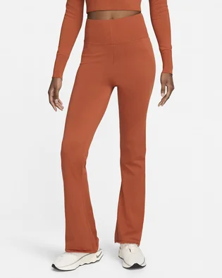 Штани жіночі Nike Sportswear Chill Knit Tight High-Waisted Sweater Flared Pants Orange FN4685-825