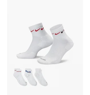 Носки унисекс Nike U Nk Everyday Plus Cush Ankle White (3 пары) DH3827-902