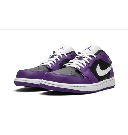 Кросівки чоловічі Air Jordan 1 Low Violet/Black 553558-501