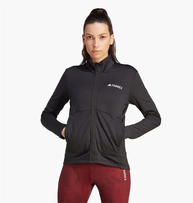 Олимпийка женская Adidas Terrex Multi Light Fleece Full-Zip Jacket Black IB1814