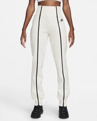 Штани жіночі Nike Sportswear Tech Fleece High-Waisted Slim Zip Pants White FN7129-110