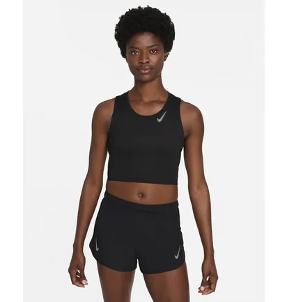 Топ женский Nike W Nk Df Race Crop Black DD5921-010