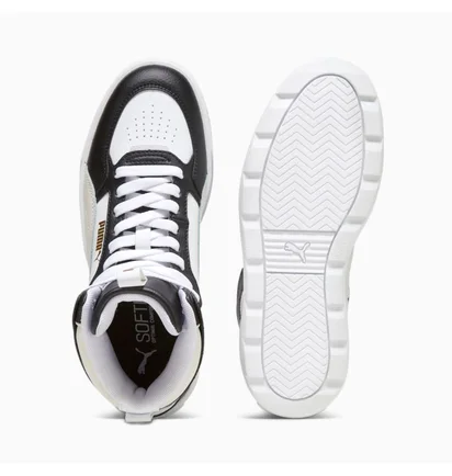 Ботинки детские Puma Karmen Rebelle Mid Jr White/Black 388729-08