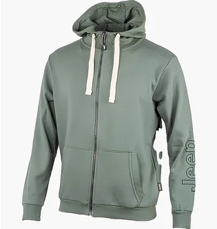 Толстовка мужская Jeep Hooded Sweatshirt Full Zip Sleeve Embroidery Turquoise O102571-E850