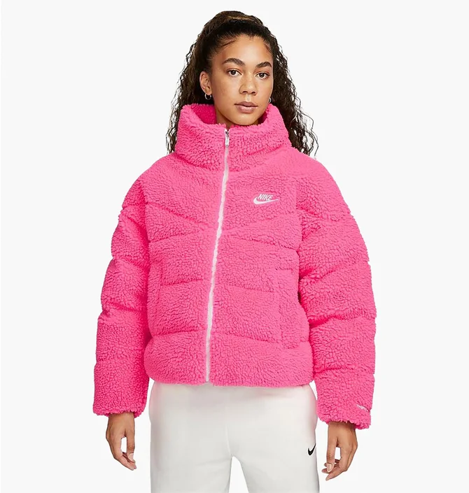 Куртка жіноча Nike Sportswear Therma-Fit City Series Sherpa Down Puffer Jacket Pink Dq6869-639