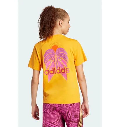 Футболка женская Adidas Farm Rio Graphics Orange JD6293