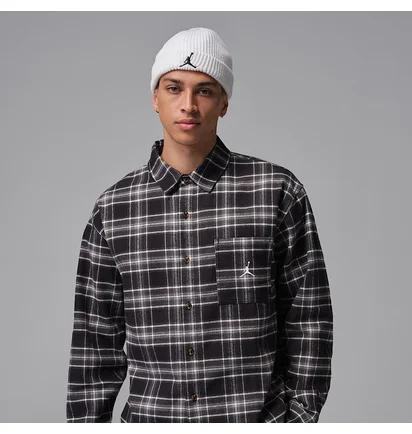 Сорочка чоловіча Air Jordan Brooklyn Graphic Flannel Black/Grey IF1857-010