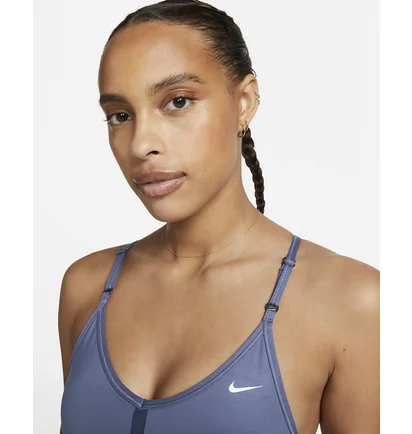 Топ женский Nike Indy WomenS Light-Support Padded V-Neck Sports Bra Blue CZ4456-491