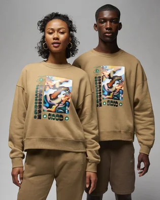 Свитшот унисекс Air Jordan Artist Series By Moss Brooklyn Fleece Crew Brown FD7860-258