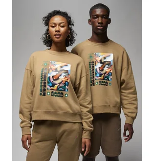 Свитшот унисекс Air Jordan Artist Series By Moss Brooklyn Fleece Crew Brown FD7860-258