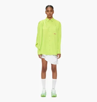 Рубашка унисекс Reebok Pyer Moss Draped Button-Down Shirt Green He8137