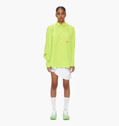 Рубашка унисекс Reebok Pyer Moss Draped Button-Down Shirt Green He8137