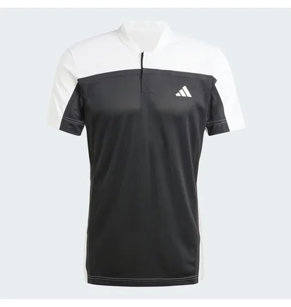 Футболка чоловіча Adidas Tennis Heat.Rdy Pro Freelift Henley Polo Shirt Black/White IS8970
