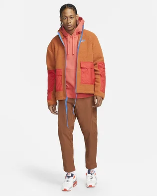Куртка мужская Nike Mens Fleece Full-Zip Jacket Orange Dd5021-246