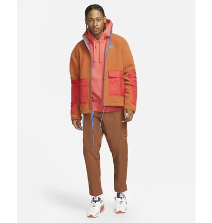 Куртка чоловіча Nike Mens Fleece Full-Zip Jacket Orange Dd5021-246