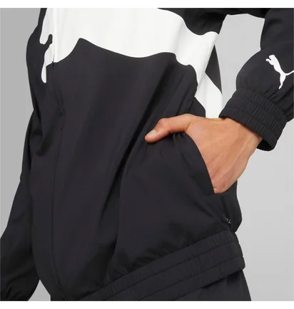 Куртка чоловіча Puma Train Big Cat Lined Woven Fz Jacket Black 52242401